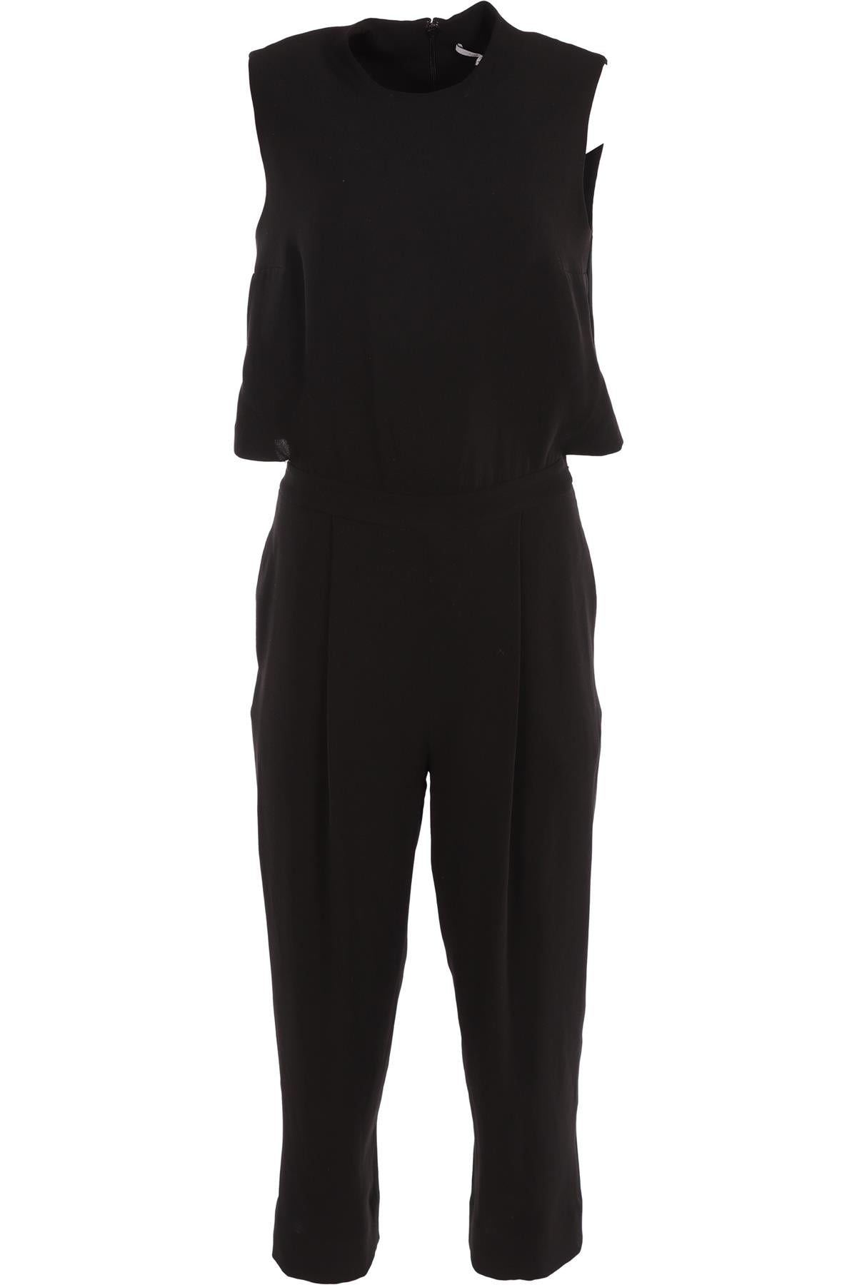 DIANE VON FURSTENBERG BLACK CREPE JUMPSUIT US 6 UK 10