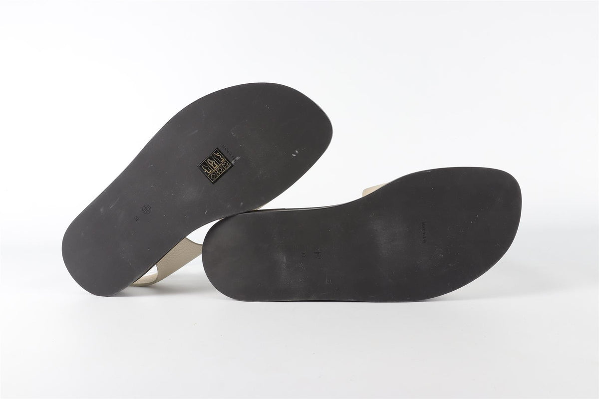 THE ROW CREAM FISHERMAN LEATHER SANDALS EU 38 UK 5 US 8