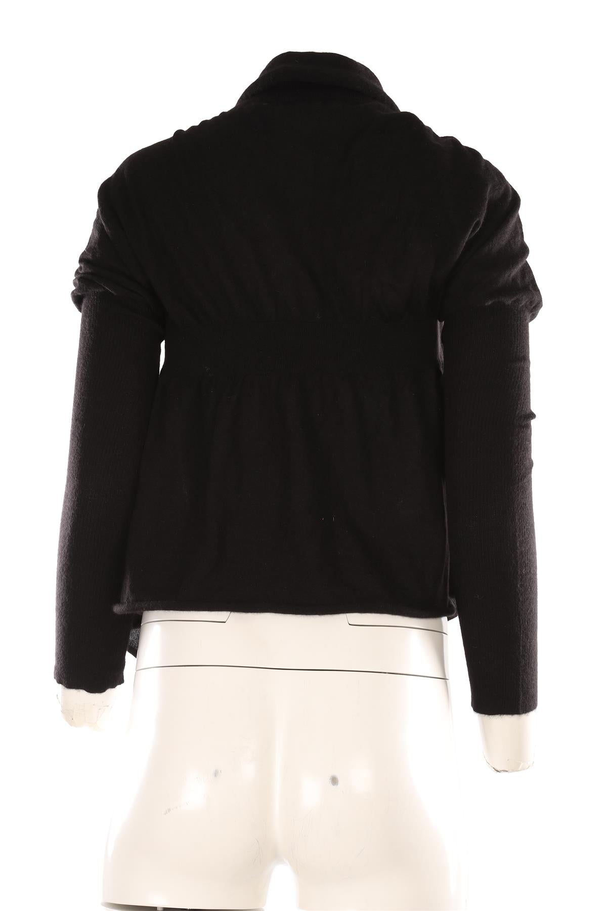 ALEXANDER MCQUEEN BLACK CASHMERE CARDIGAN MEDIUM