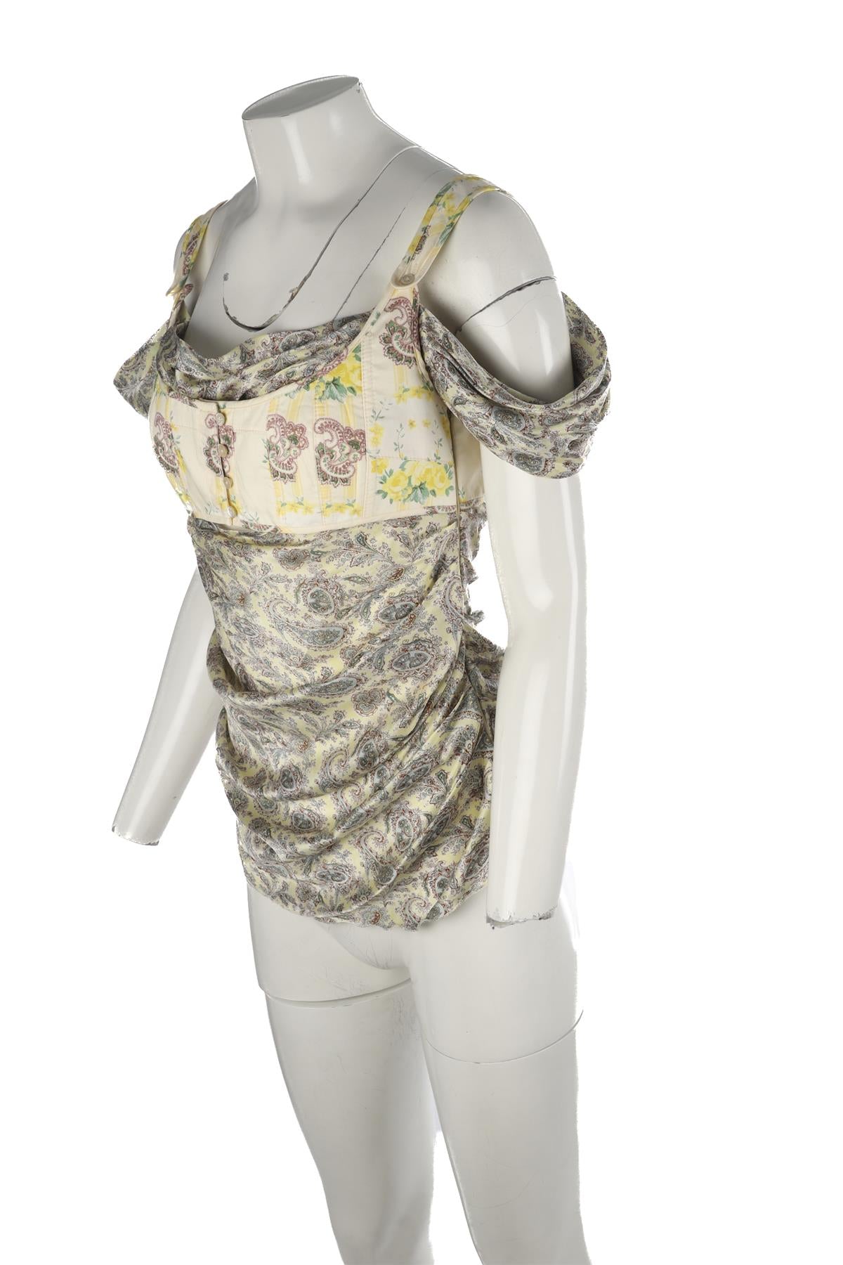 ALEXANDER MCQUEEN MULTI SILK TOP IT 42 UK 10