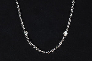 THEO FENNELL 18K WHITE GOLD AND DIAMOND CHAIN NECKLACE