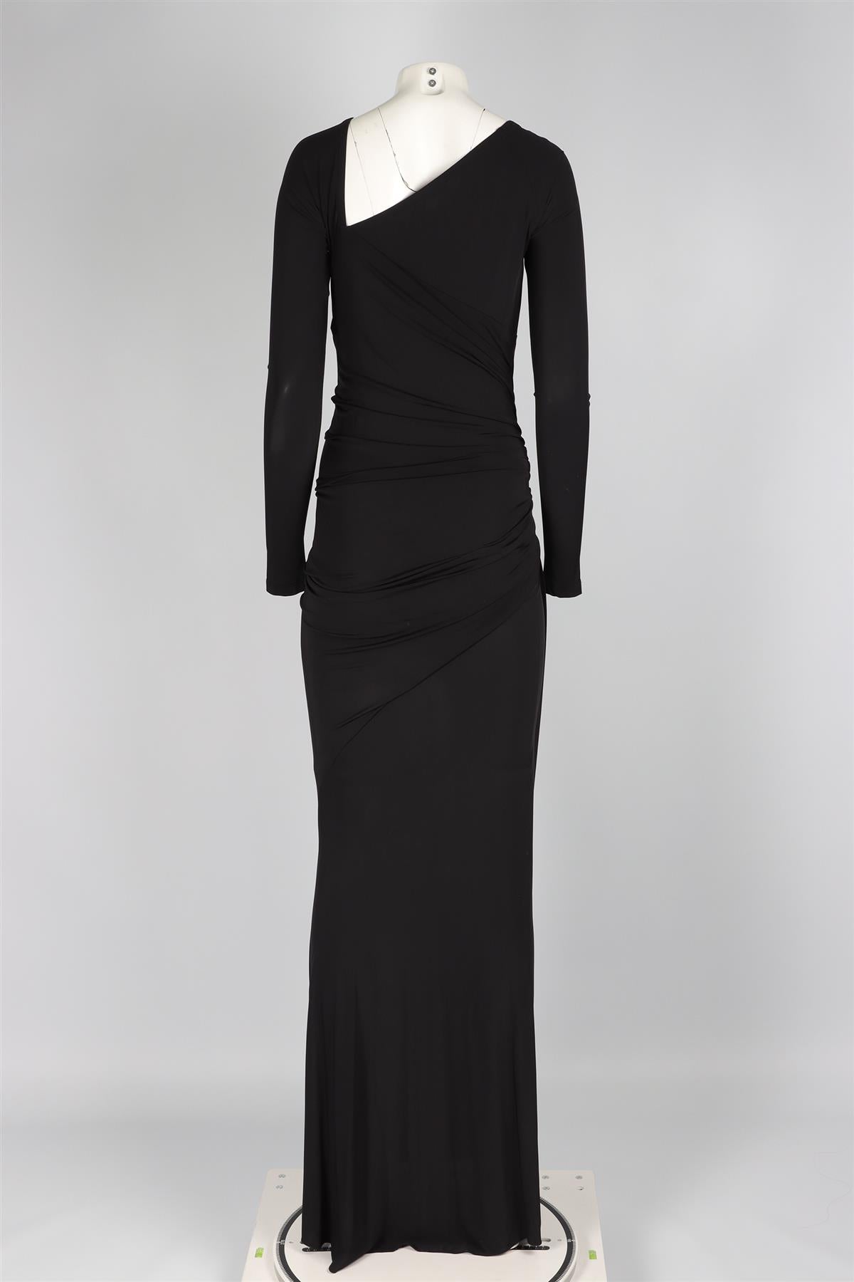 DONNA KARAN BLACK JERSEY MAXI DRESS MEDIUM