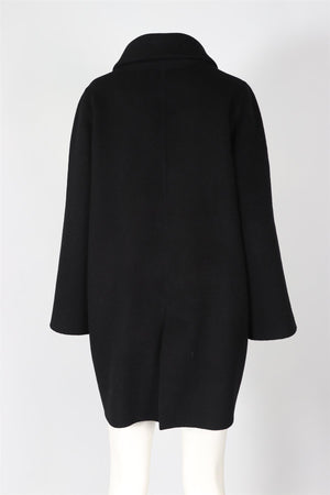 PIACENZA BLACK WOOL BLEND COAT IT 44 UK 12