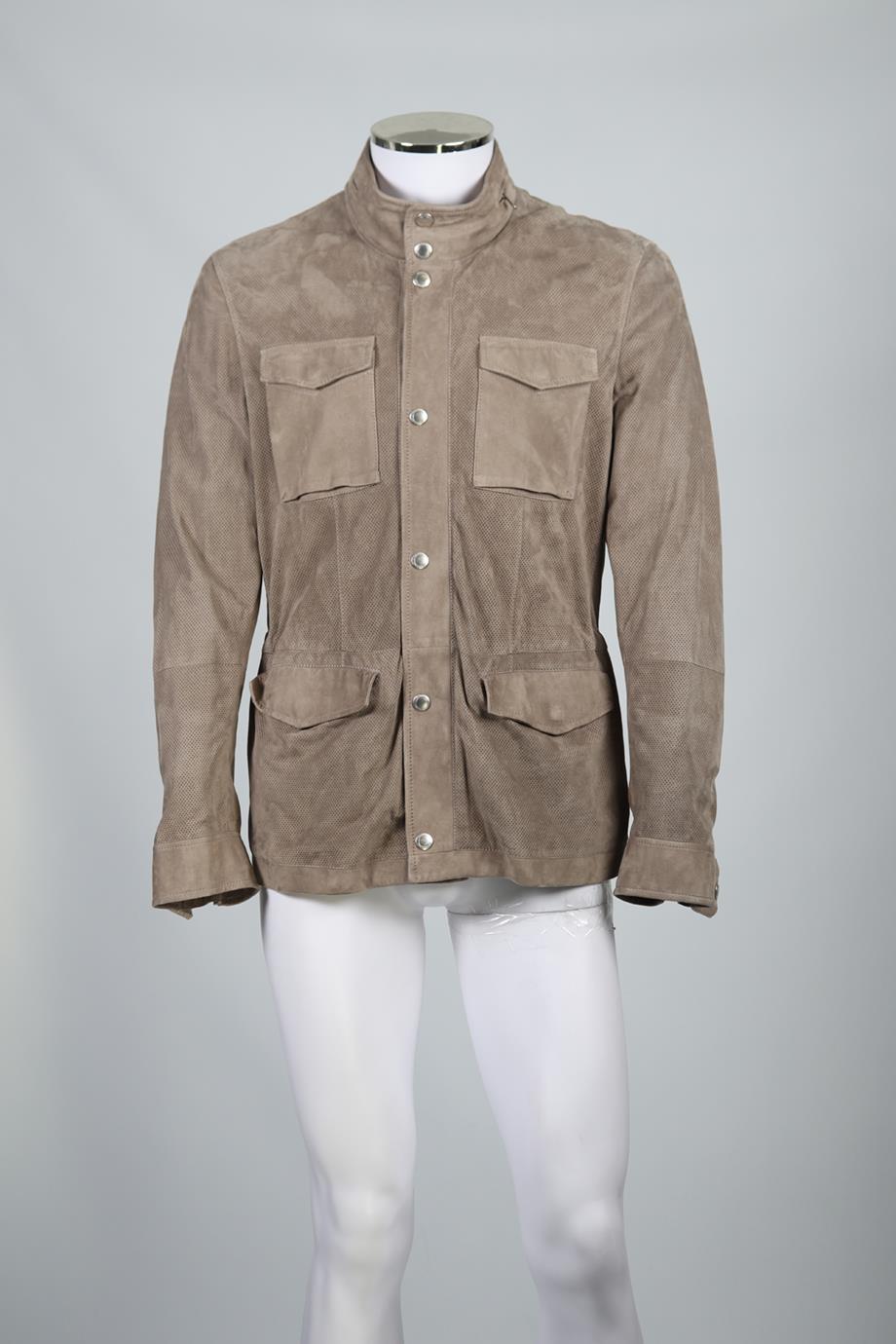 BRUNELLO CUCINELLI MEN'S SUEDE JACKET MEDIUM