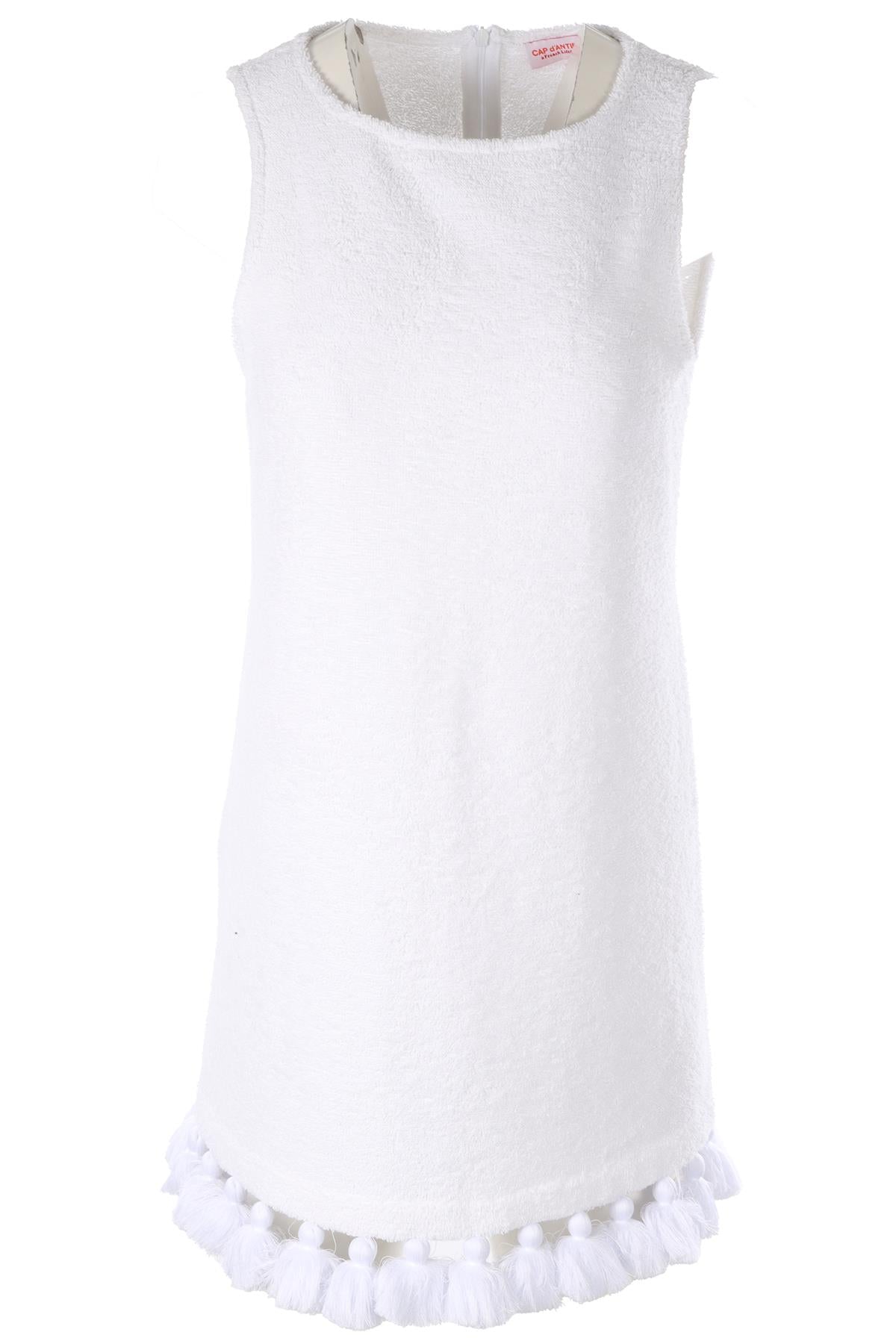 CAP D'ANTIBES WHITE COTTON MINI DRESS MEDIUM