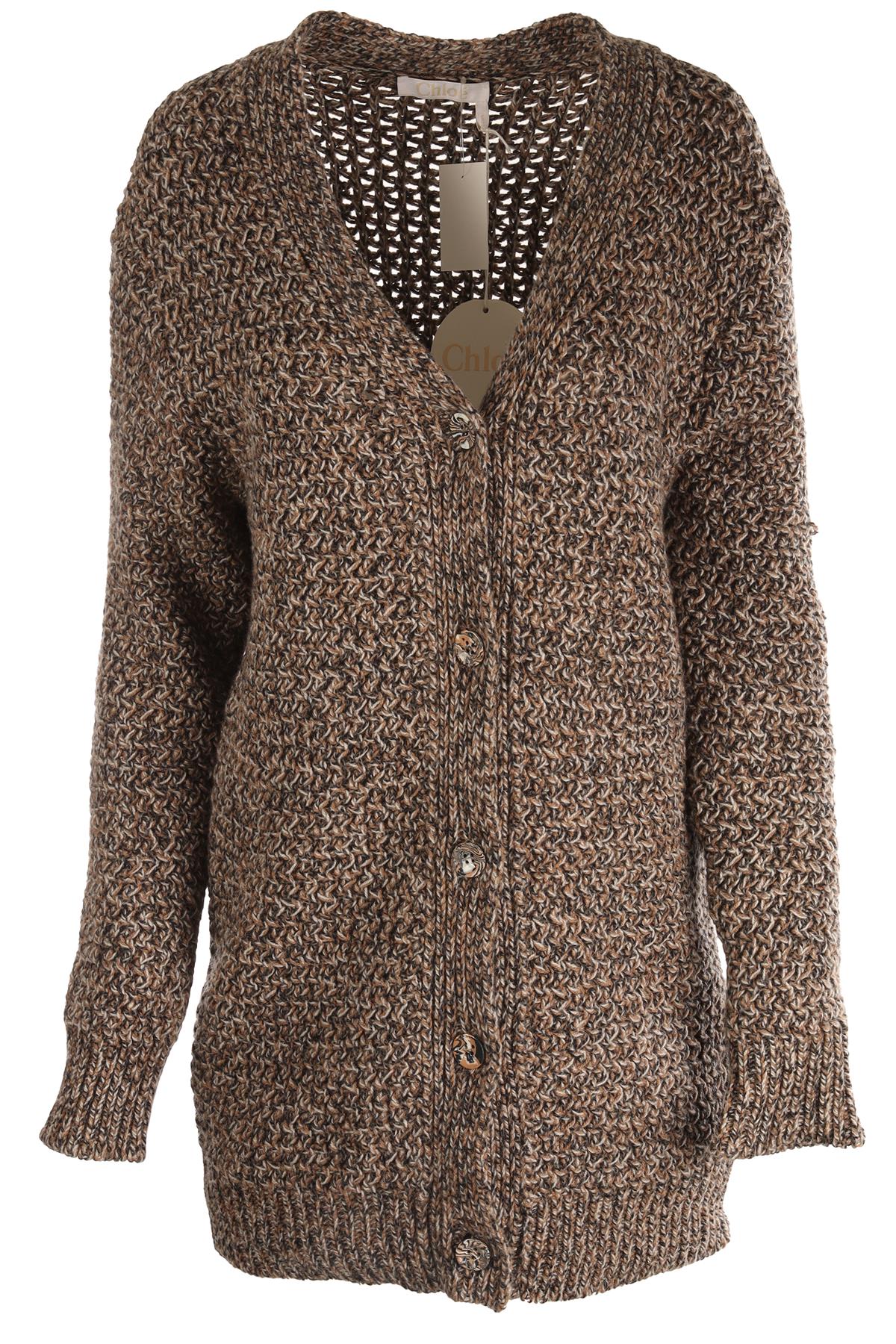 CHLOÉ MULTI WOOL CARDIGAN SMALL