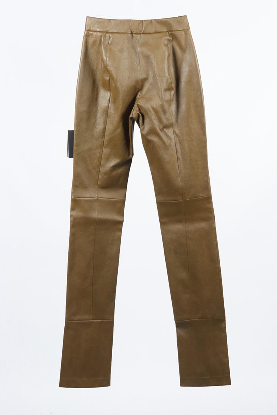 ROSETTA GETTY LEATHER FLARED PANTS US 0 UK 4
