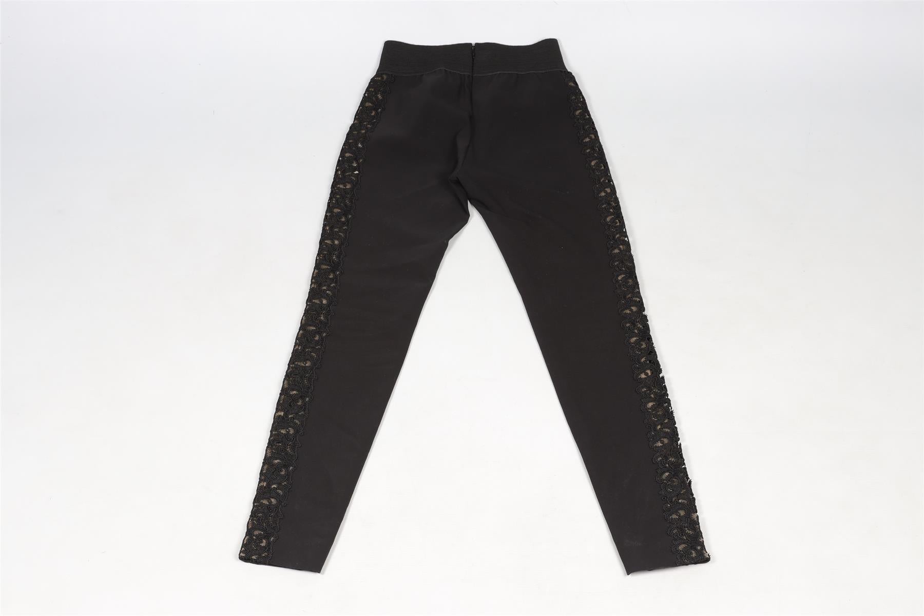 STELLA MCCARTNEY BLACK COTTON SKINNY PANTS IT 36 UK 4