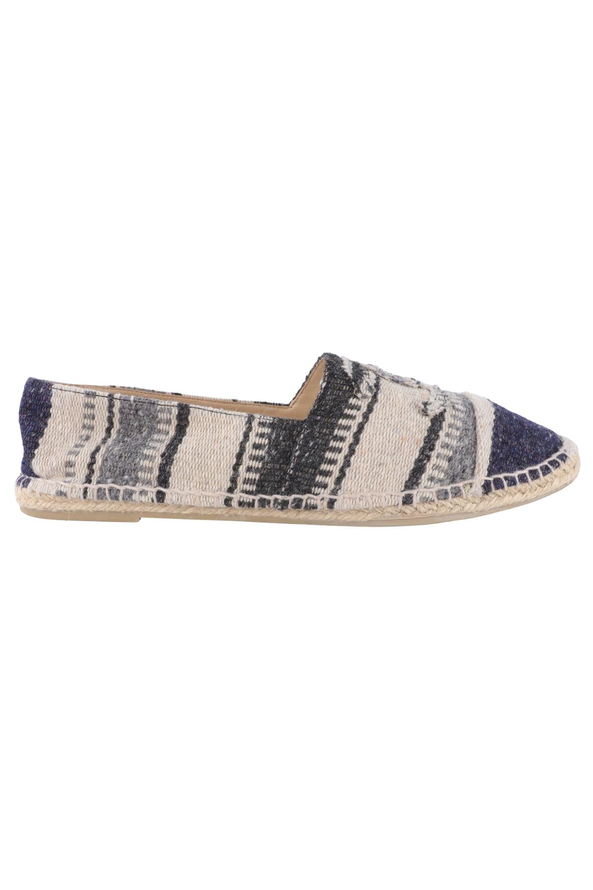 CHANEL NAVY MEN'S WOVEN ESPADRILLES EU 43 UK 9 US 10