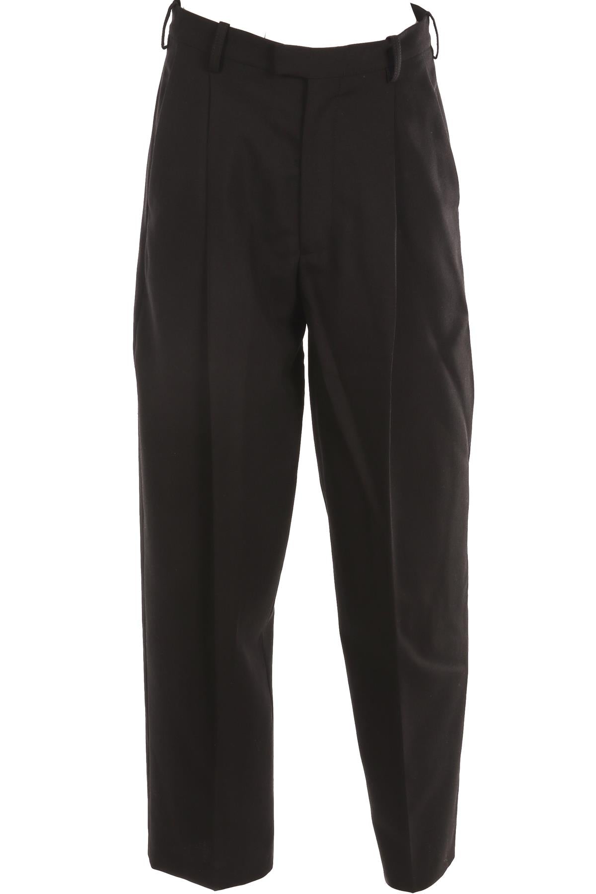 MARNI BLACK WOOL TAPERED PANTS IT 40 UK 8