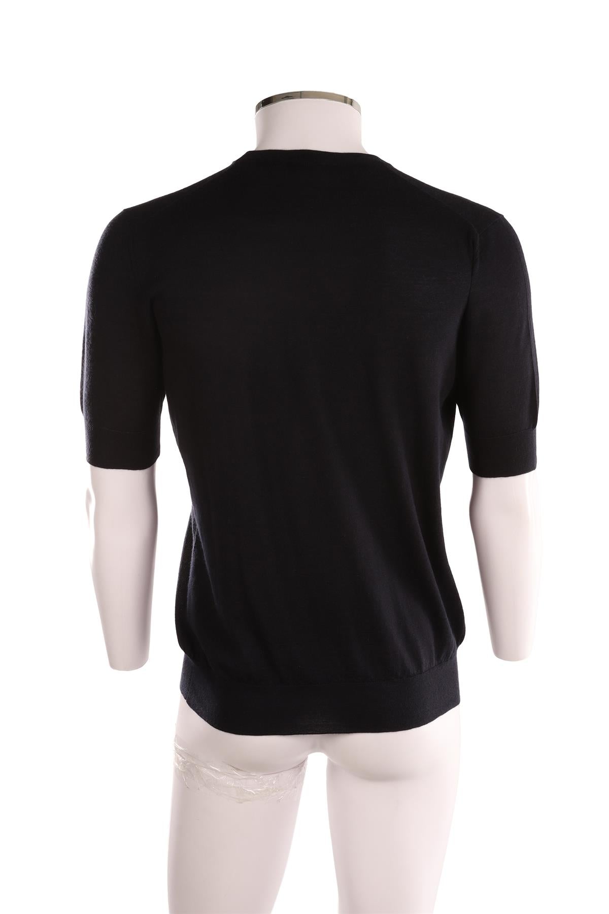THOM SWEENEY NAVY MEN'S COTTON TOP LARGE