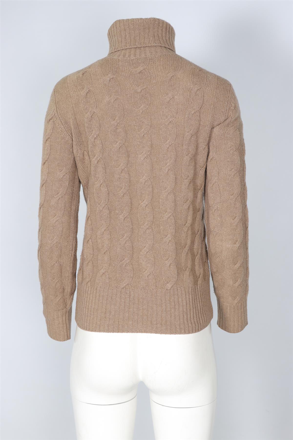 LORO PIANA BROWN CASHMERE SWEATER IT 40 UK 8