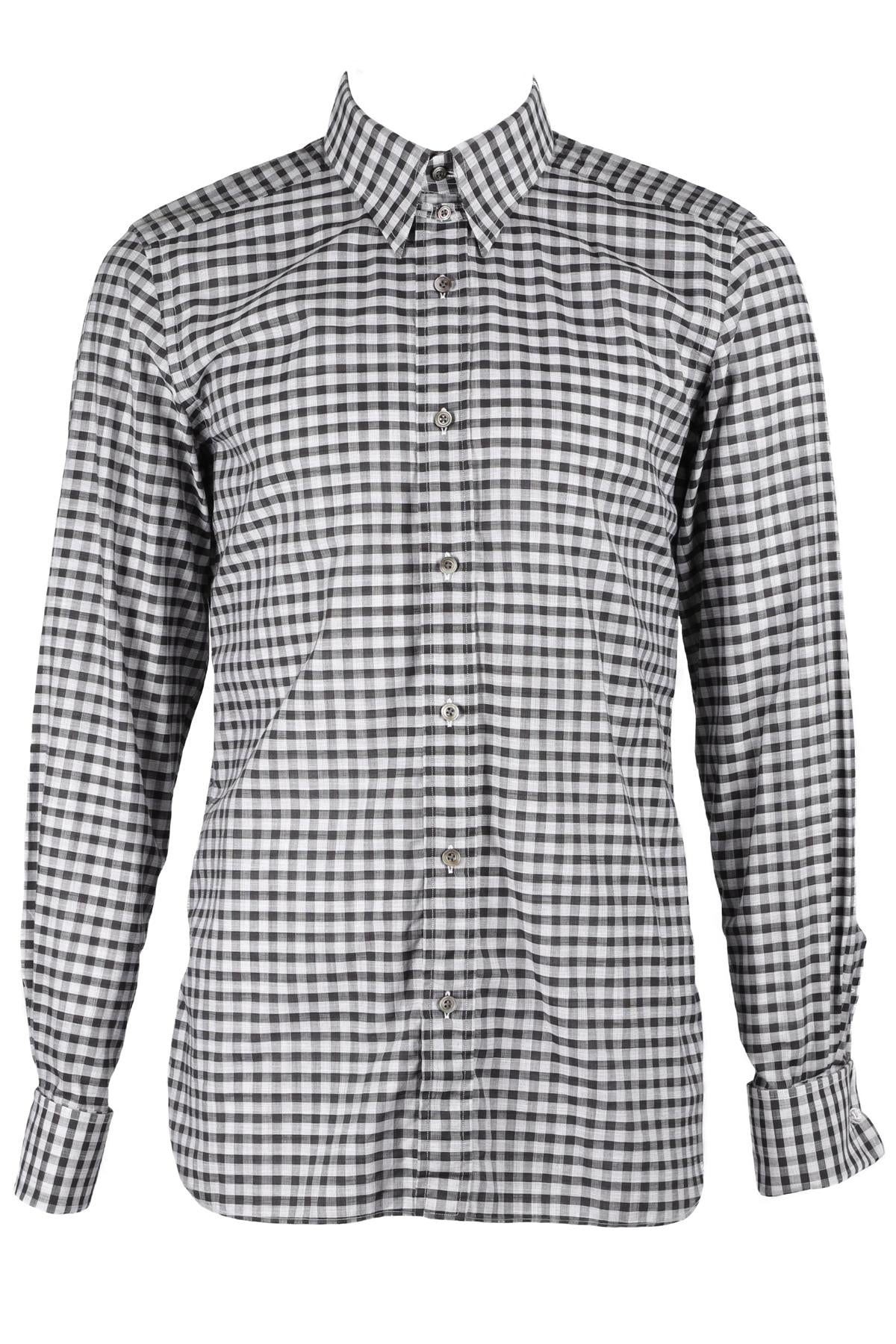 TOM FORD BLACK MEN'S COTTON SHIRT EU 40 UK 40