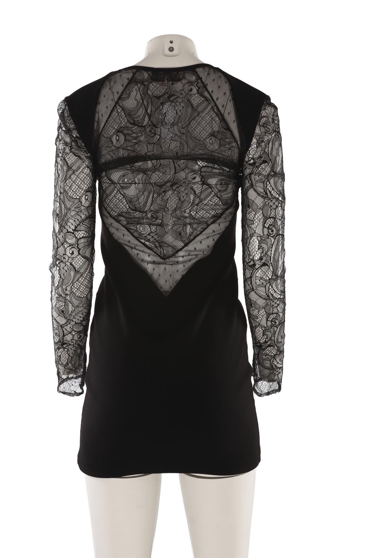 EMILIO PUCCI BLACK WOOL MINI DRESS MEDIUM