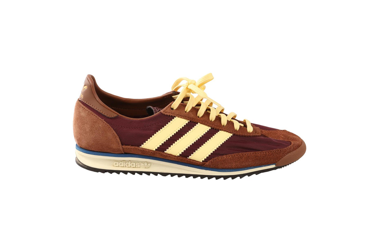 ADIDAS BURGUNDY SL 72 MAROON ALMOST YELLOW SNEAKERS EU 39 UK 6 US 9