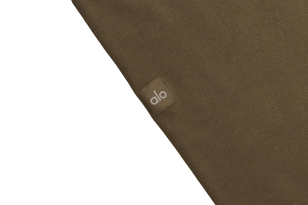 ALO YOGA GREEN COTTON WIDE LEG PANTS MEDIUM