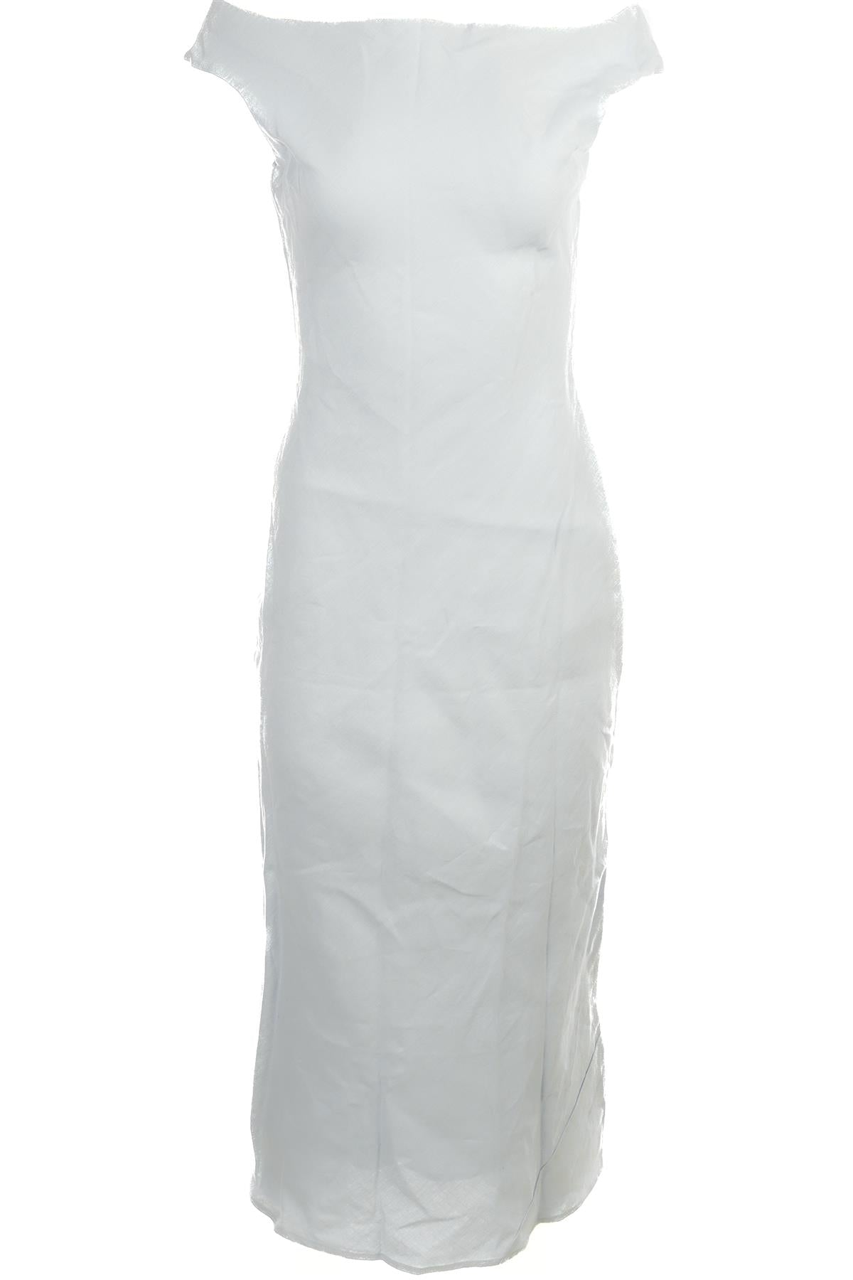 FAITHFULL BLUE LINEN MAXI DRESS AU 8 UK 8