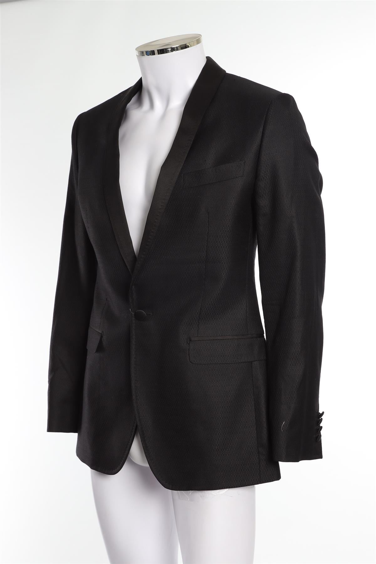 DOLCE & GABANNA BLACK MEN'S WOOL BLAZER IT 46 UK/US 36