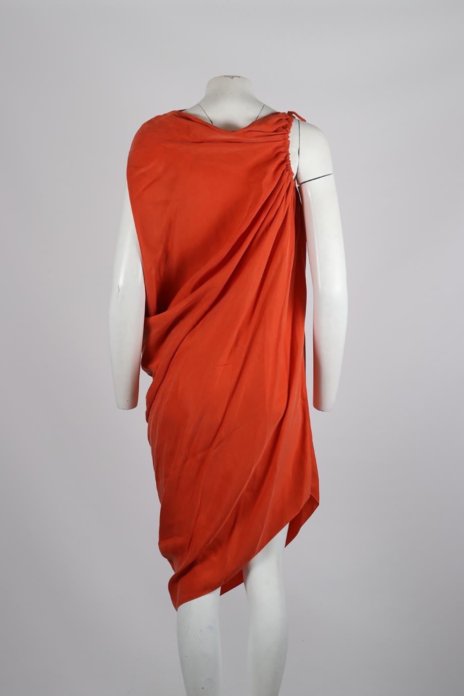 LANVIN DRAPED SATIN MINI DRESS FR 38 UK 10