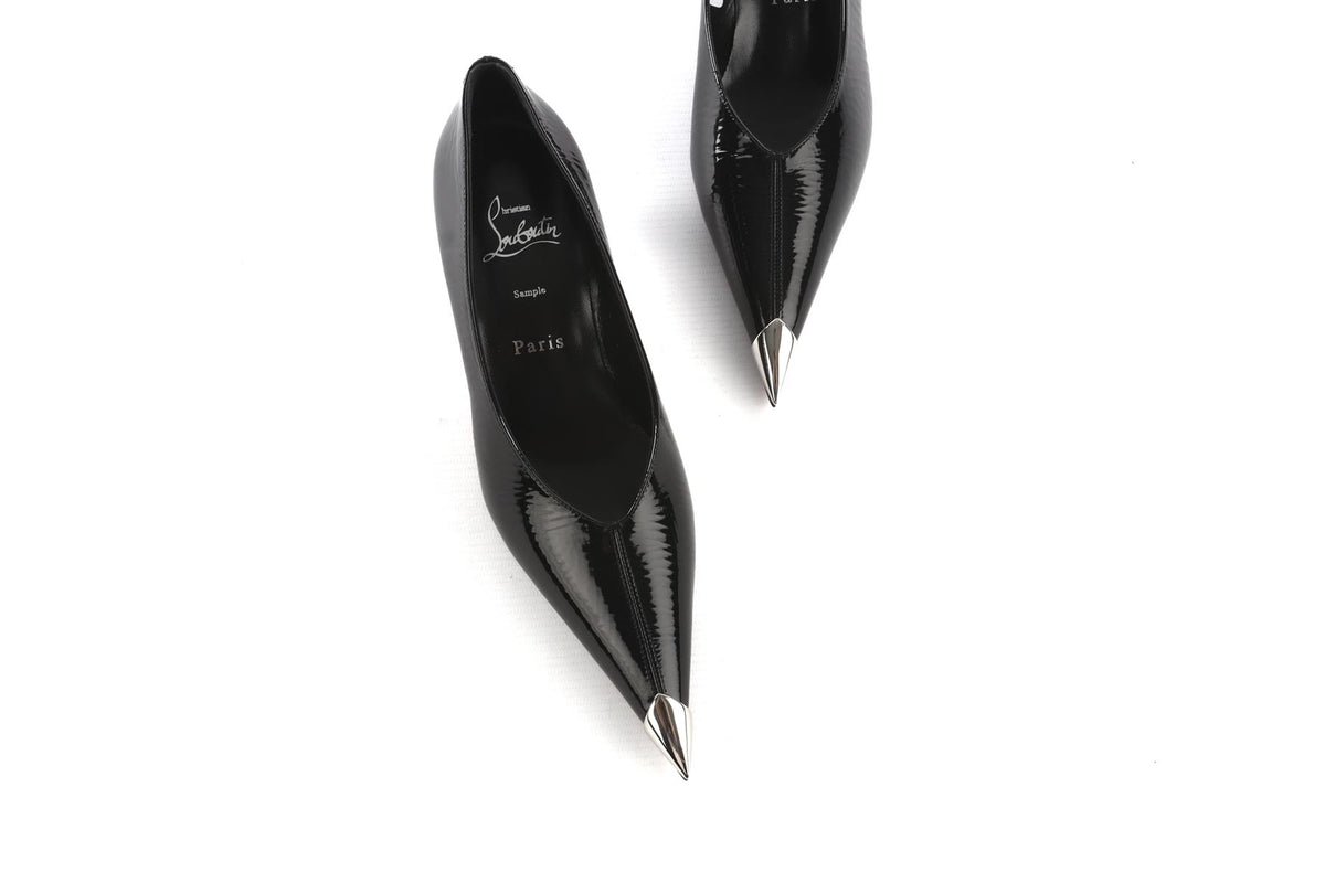 Christian Louboutin Black Katissima Patent Leather Pumps EU 37 UK 4 US 7