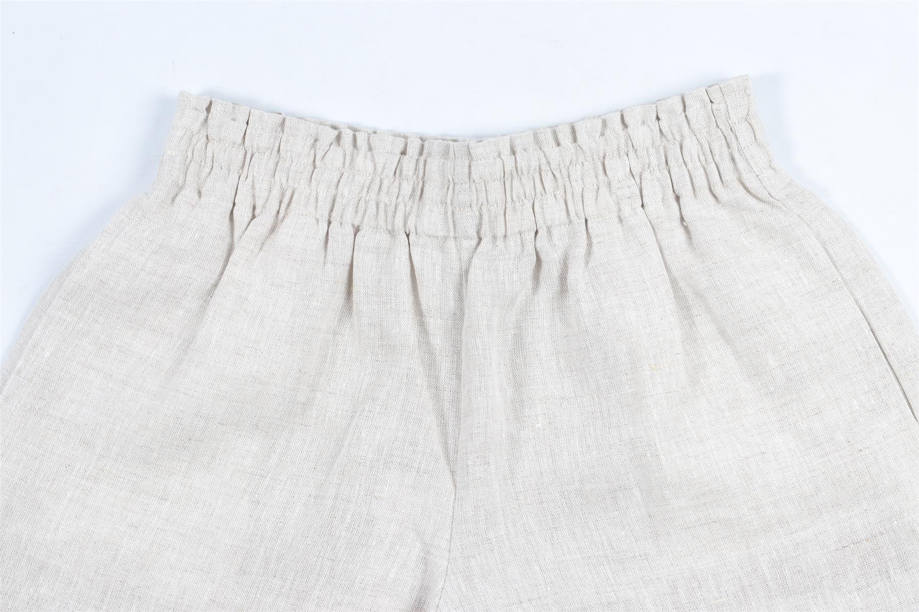 REFORMATION BEIGE LINEN SHORTS XSMALL