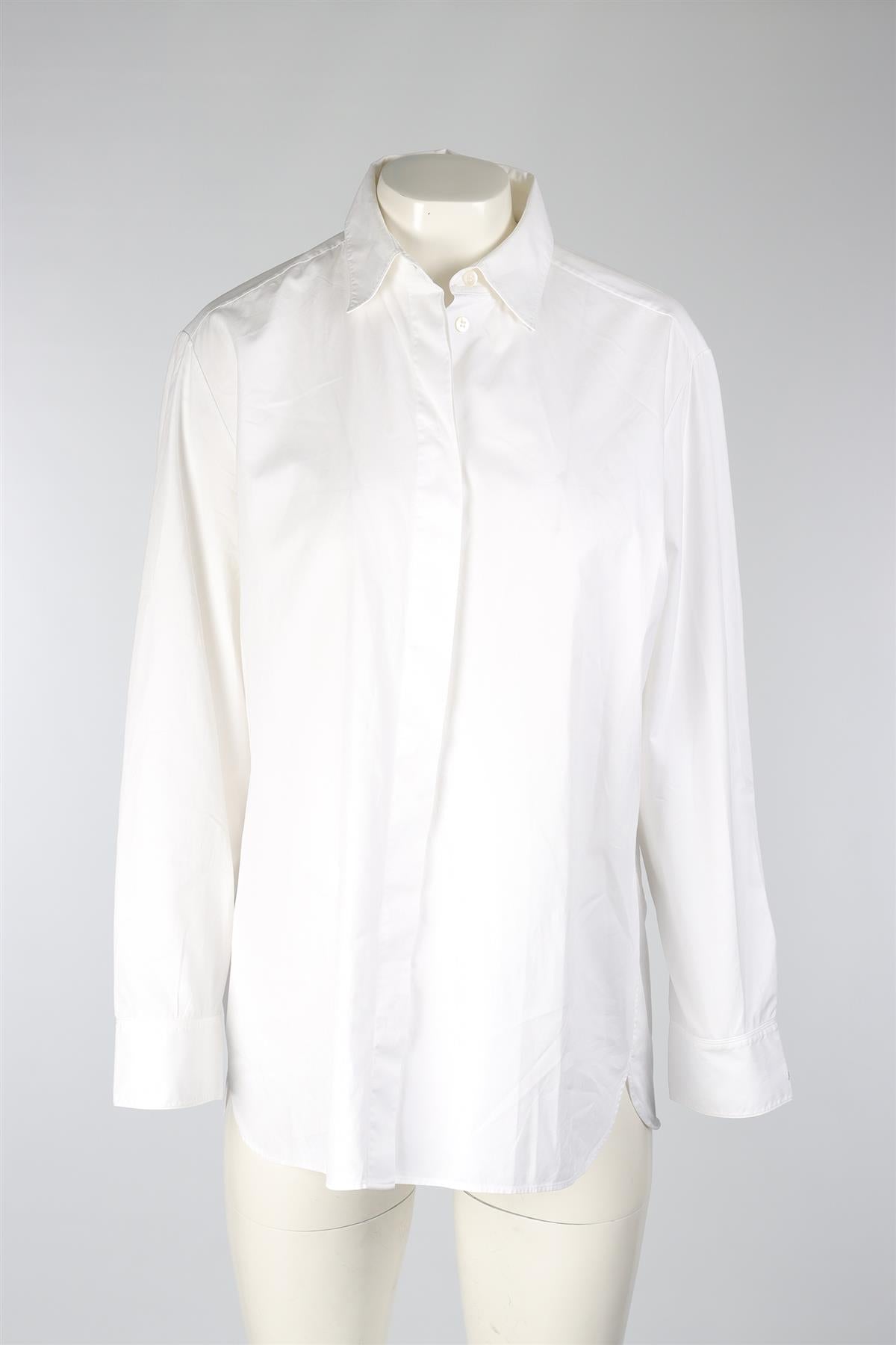 THE ROW WHITE COTTON SHIRT MEDIUM
