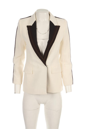 AMANDA WAKELEY WHITE WOOL BLAZER UK 10