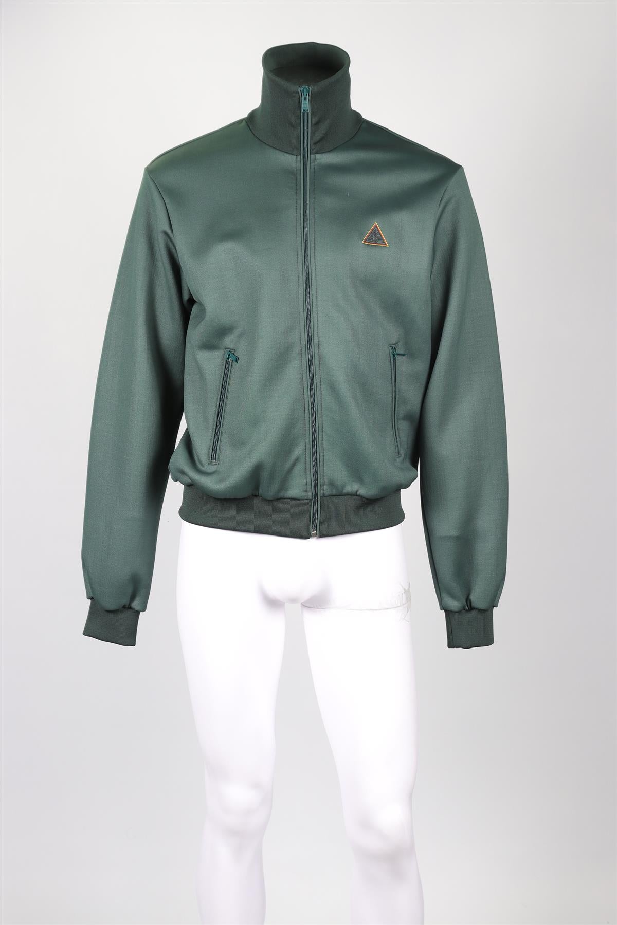 LANVIN GREEN MEN'S JERSEY JACKET MEDIUM