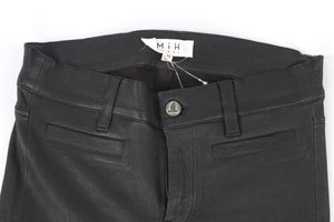 M.I.H BLACK LEATHER SKINNY PANTS W25 UK 6-8