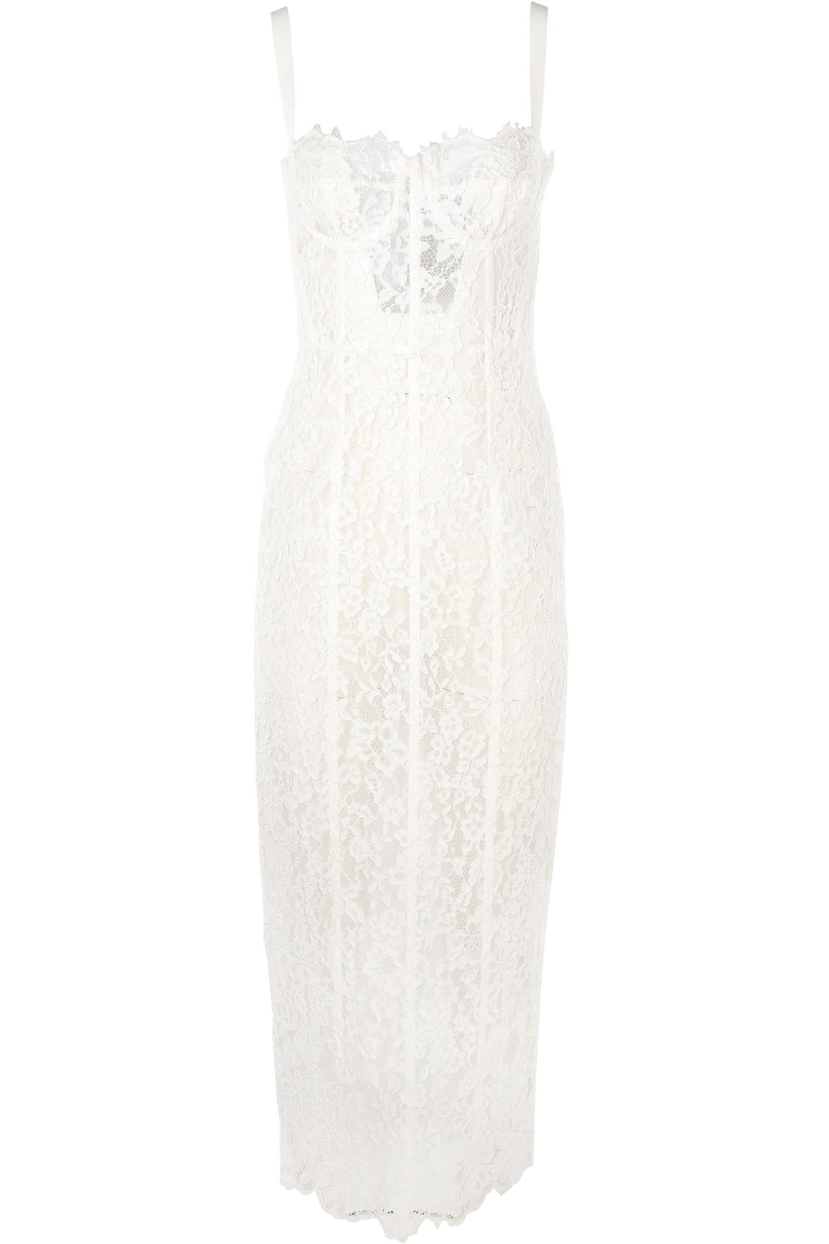HELSA WHITE LACE MAXI DRESS SMALL