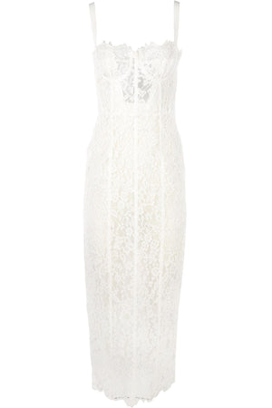 HELSA WHITE LACE MAXI DRESS SMALL