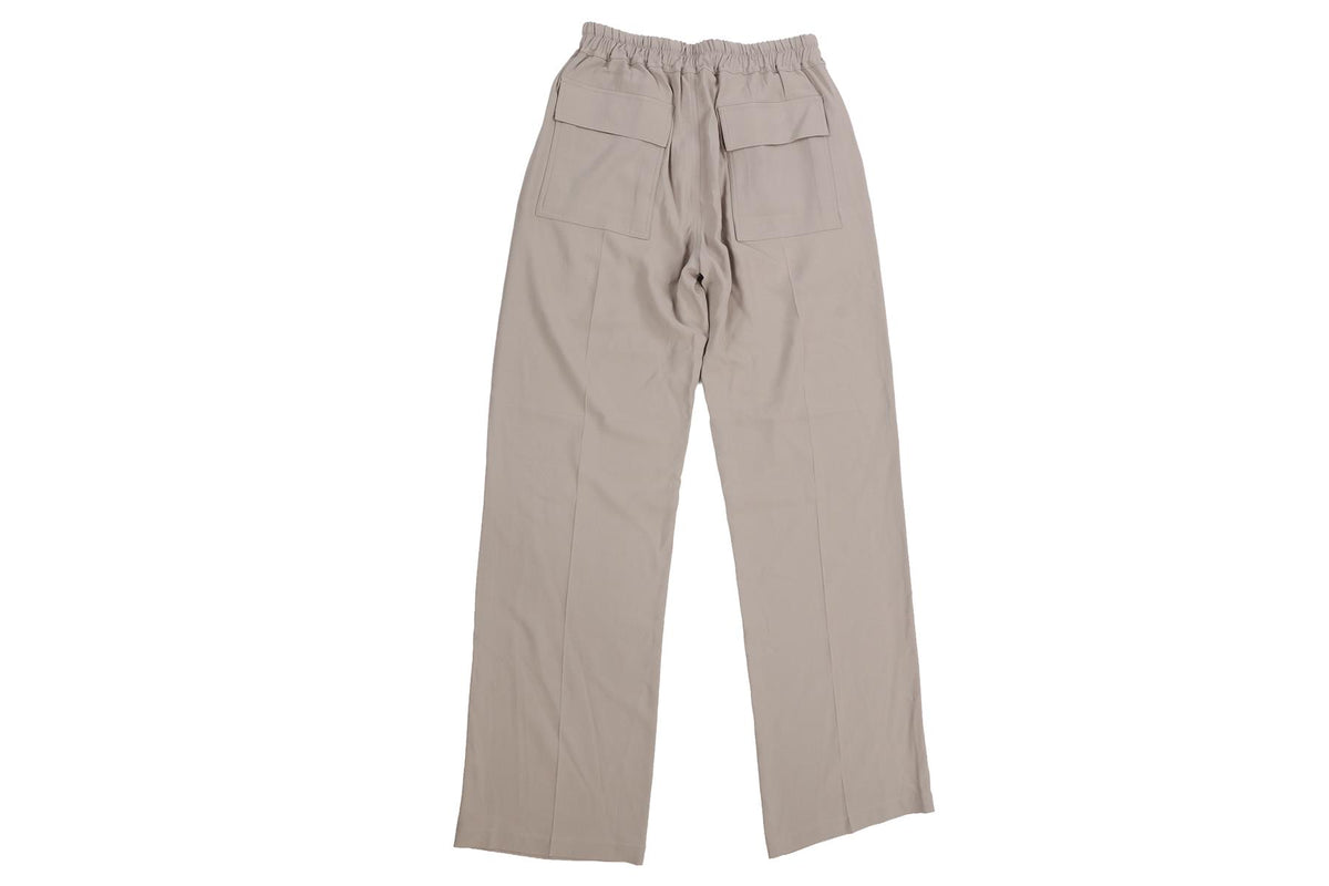 RICK OWENS GREY CREPE WIDE LEG PANTS IT 46 UK 14