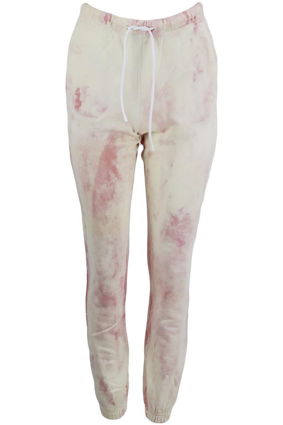 COTTON CITIZEN TIE DYED COTTON JERSEY TRACK PANTS SMALL