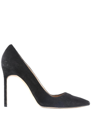 MANOLO BLAHNIK BLACK SUEDE PUMPS EU 39 UK 6 US 9