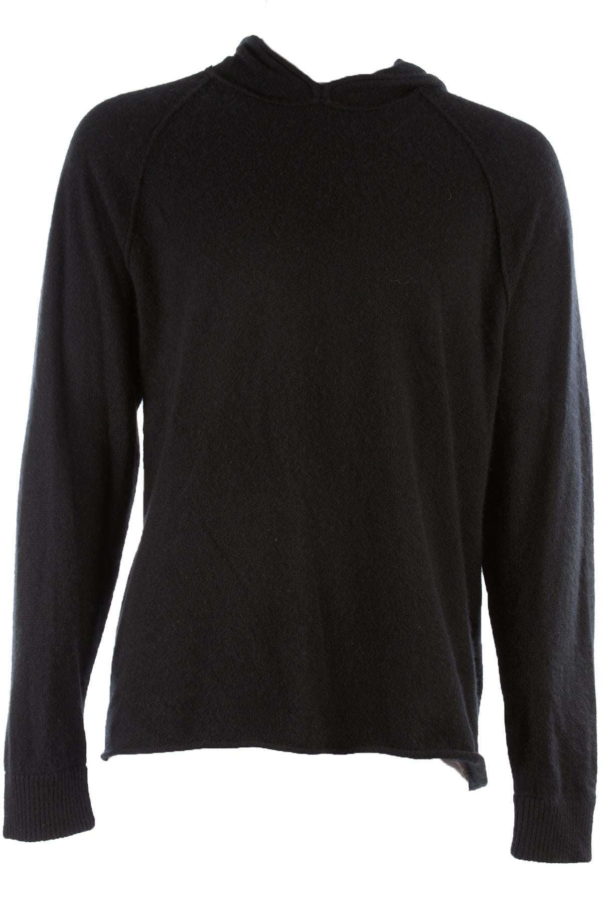 JAMES PERSE BLACK MEN'S CASHMERE HOODIE LARGE