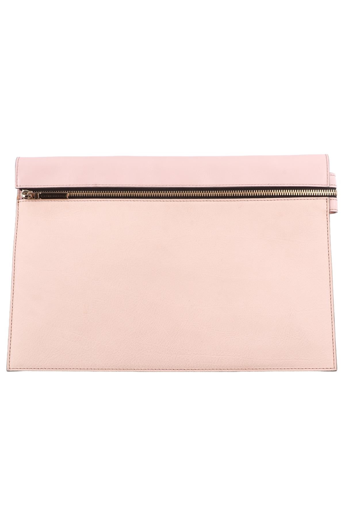VICTORIA BECKHAM PINK LEATHER CLUTCH