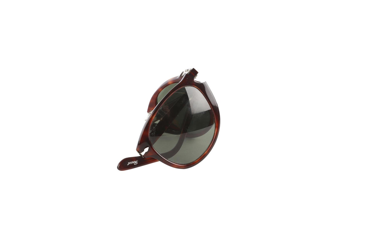 PERSOL BROWN PILOT STYLE ACETATE SUNGLASSES