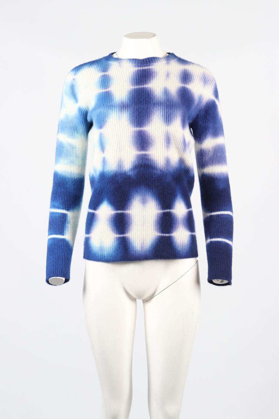 THE ELDER STATESMAN TIE DYED CASHMERE SWEATER XSMALL
