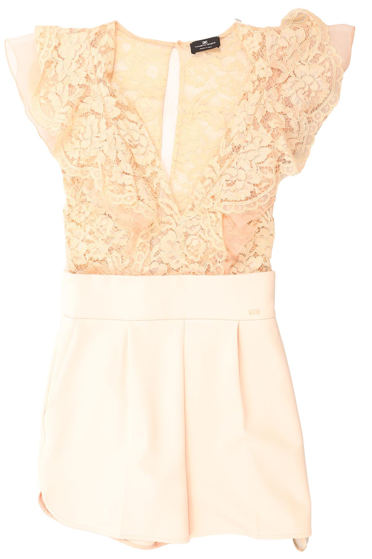 ELISABETTA FRANCHI PINK CREPE PLAYSUIT IT 40 UK 8