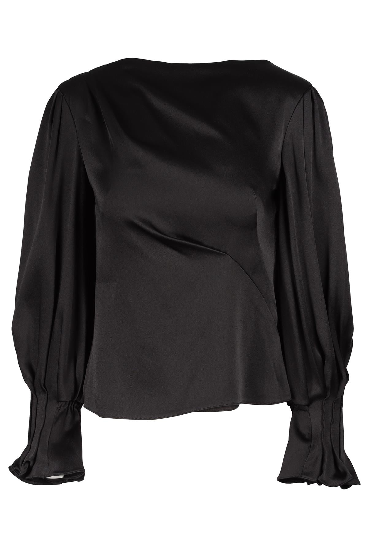 PETER PILOTTO BLACK SATIN TOP UK 8