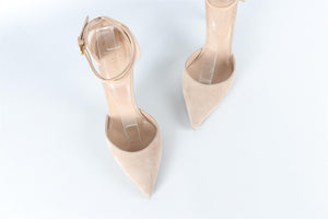 SERGIO ROSSI NUDE SUEDE PUMPS EU 38 UK 5 US 8