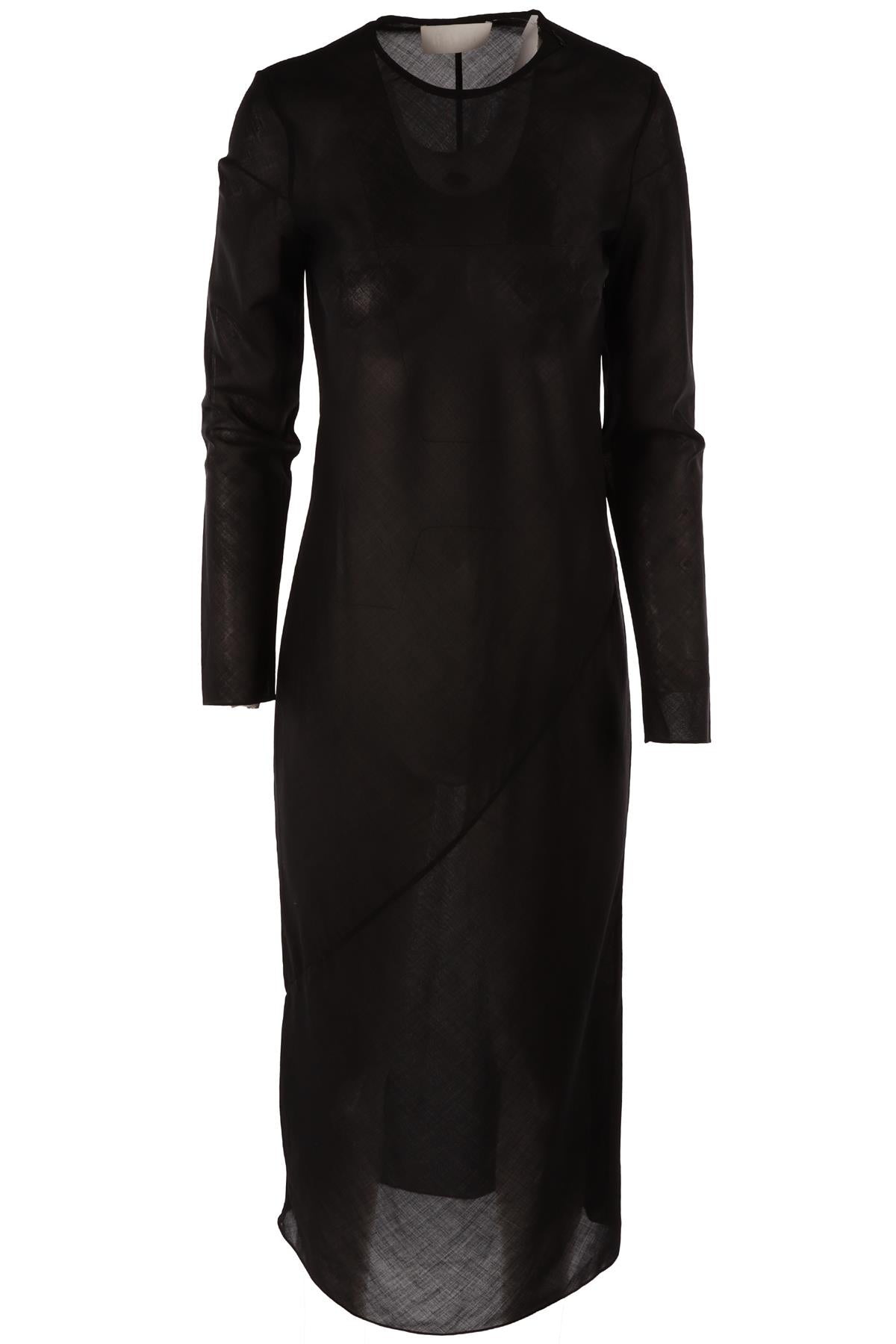 BLACK COTTON MAXI DRESS