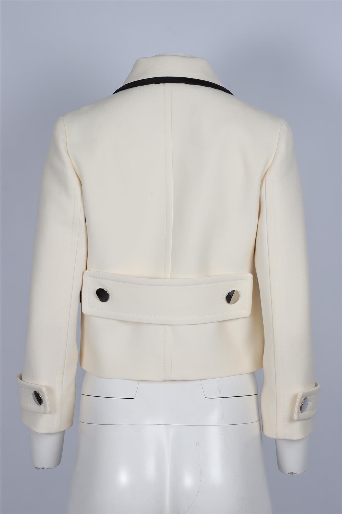 PRADA CREAM WOOL JACKET IT 38 UK 6