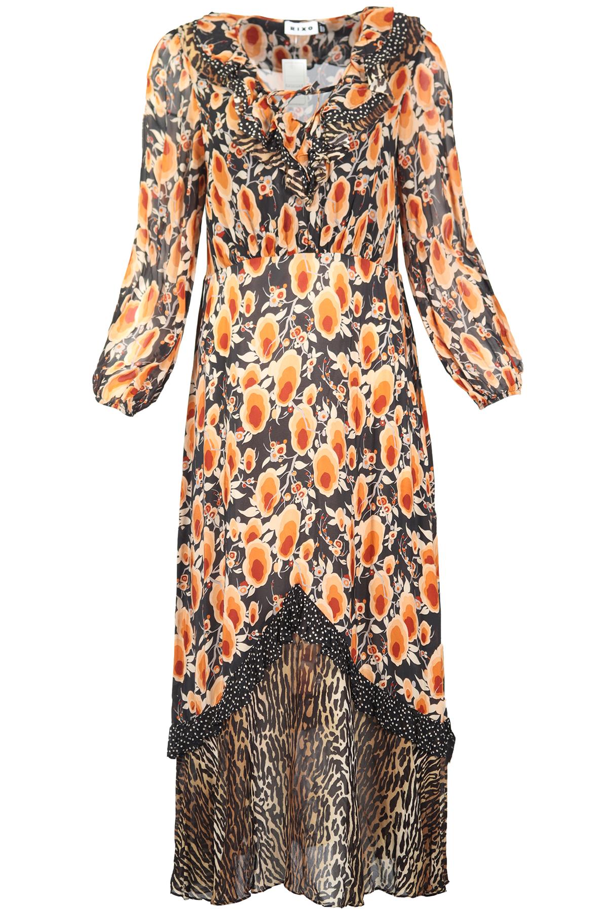 RIXO CREPE MAXI DRESS UK 12