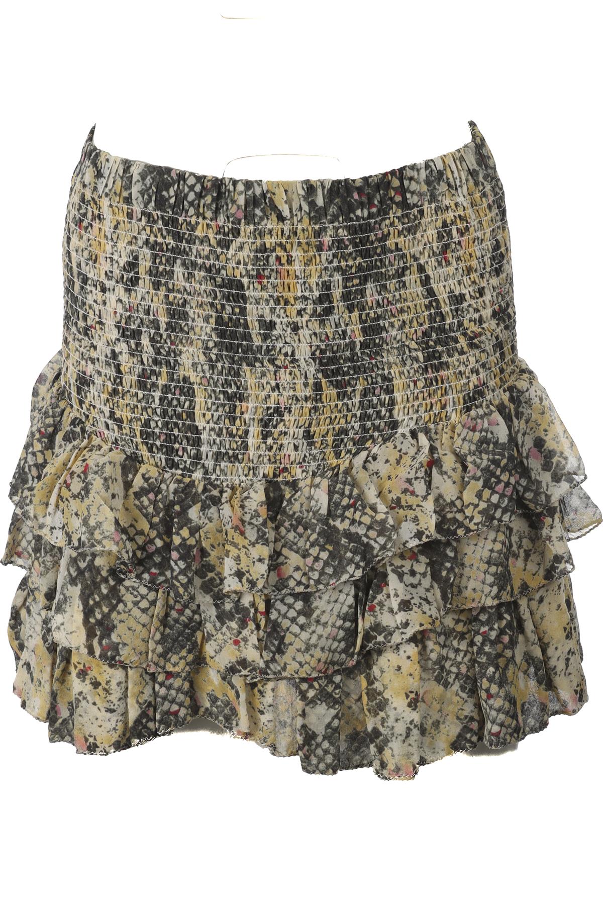 ISABEL MARANT YELLOW SILK MINI SKIRT FR 36 UK 8