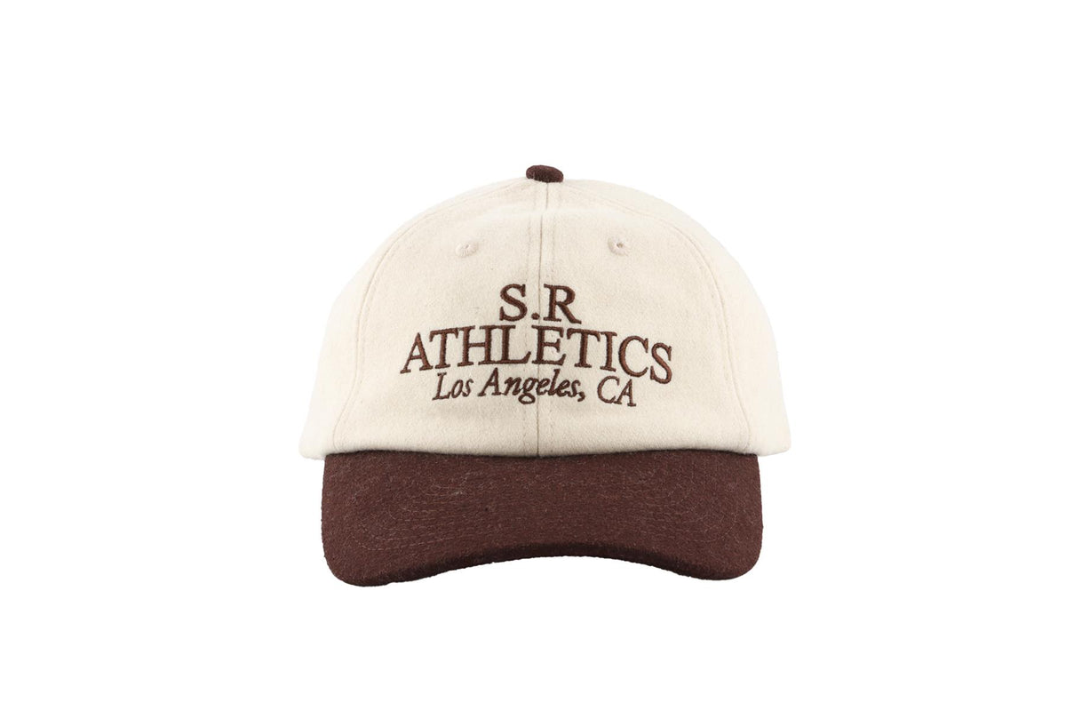 SPORTY & RICH CREAM WOOL BASEBALL CAP