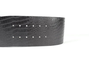 HAIDER ACKERMANN BLACK 2011 LEATHER WAIST BELT SMALL