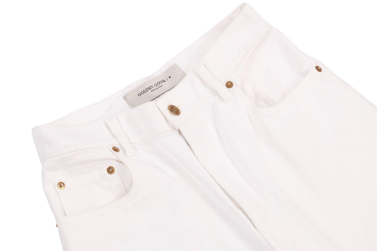 GOLDEN GOOSE DELUXE BRAND WHITE HIGH RISE STRAIGHT LEG JEANS W27 UK 8-10