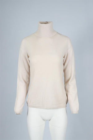 LORO PIANA CREAM CASHMERE SWEATER IT 46 UK 14