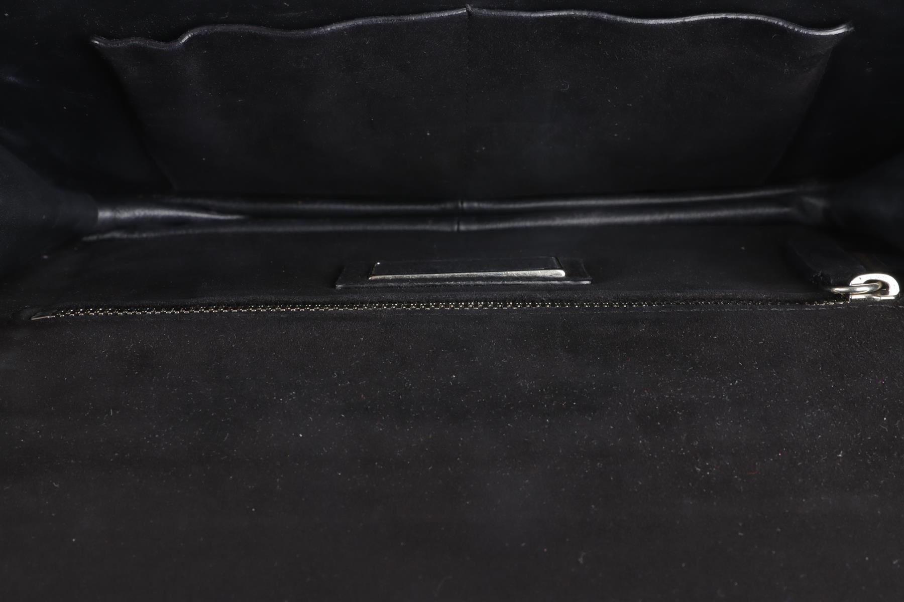 ROBERTO CAVALLI BLACK SUEDE CLUTCH